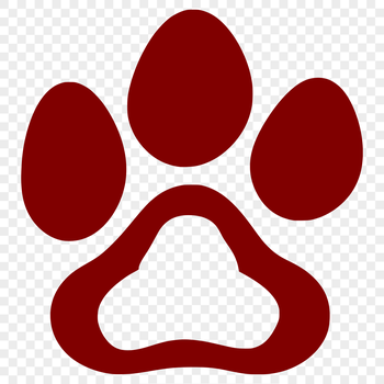 A graphic representation of animal paw prints, suitable for digital design.