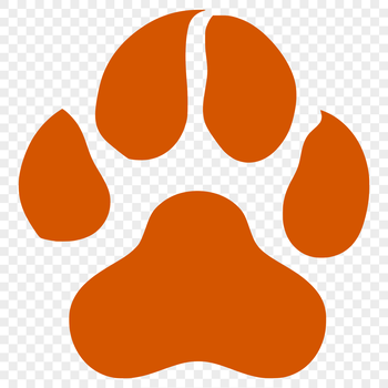 Colorful animal footprint pattern created as scalable SVG graphics