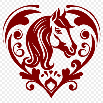 A detailed illustration of a horse in vector format, suitable for editing with design software.