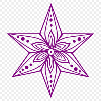 A stylized star design in vector format, ideal for digital cutting machines and crafts.