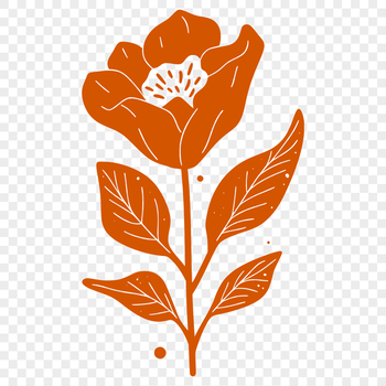 A detailed illustration of a wild flower with realistic design elements.