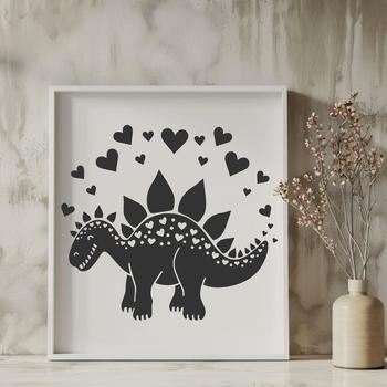 Artistic Stegosaurus In PDF And PNG