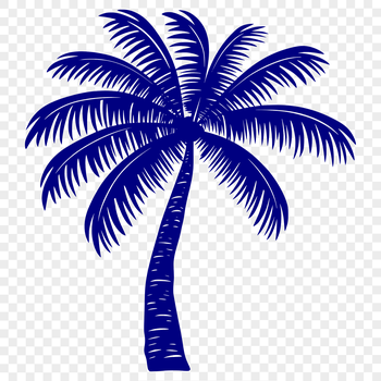 A single palm tree illustration, suitable for design and craft projects.