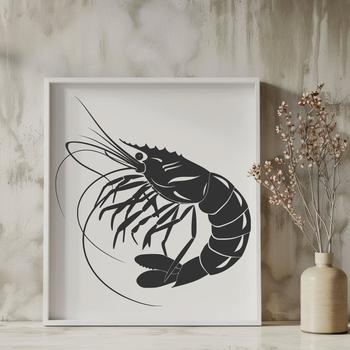 Artistic Shrimp In PDF And PNG