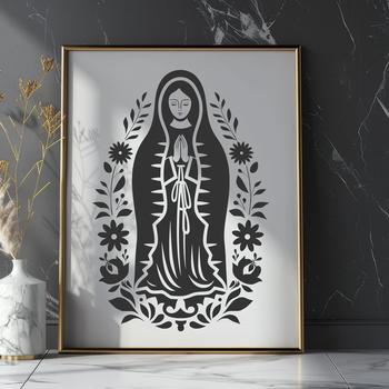 Creative Virgin Mary In DXF