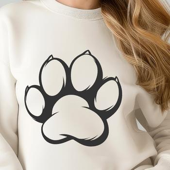 Animal paw print clip art in vector format