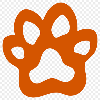 Digital illustration of animal paw prints in a decorative arrangement.
