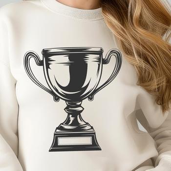 Beautiful Trophy Digital Art In SVG For Free Download