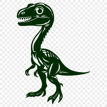 A detailed illustration of a dinosaur's full body in a prehistoric setting, suitable for vector design and commercial use.