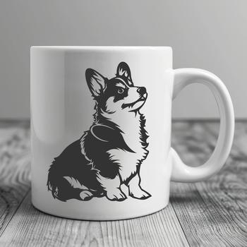 Artistic Sitting Welsh Corgi Artwork