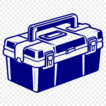 A digital representation of a toolbox, designed for commercial use.