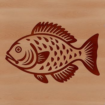 A detailed illustration of a crappie fish, ideal for crafting and cutting machine designs.