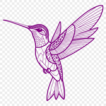 A small, iridescent bird with a long beak and slender body, perched on a flower.