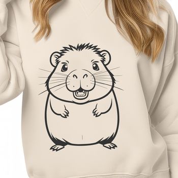 A vector graphic design of a large water-dwelling mammal native to grasslands and wetlands in Central and South America.