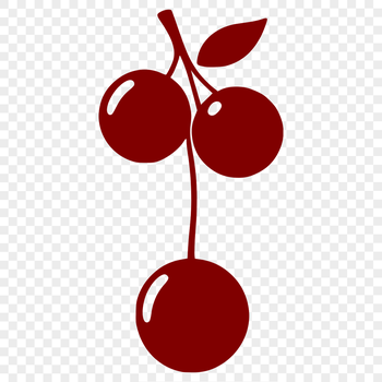 An illustration of a cherry fruit, suitable for digital use in various formats.