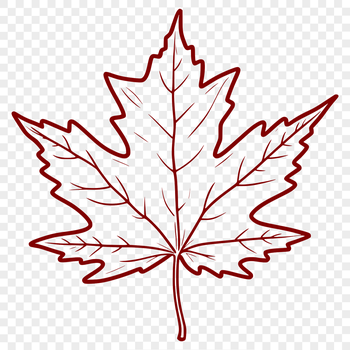 A stylized illustration of a single leaf in vector format, suitable for graphic design projects.
