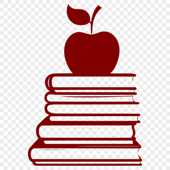 An SVG vector design of a traditional apple book with open pages, suitable for use in education and creative projects.