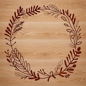 A floral wreath designed as vector art, suitable for digital cutting machines like Cricut and laser cutters.