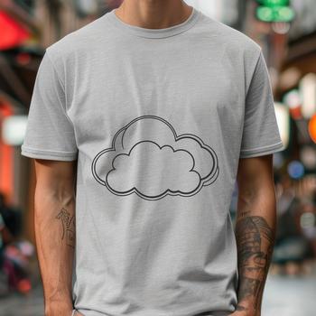 A stylized illustration of a cloud for vector design and digital art projects.
