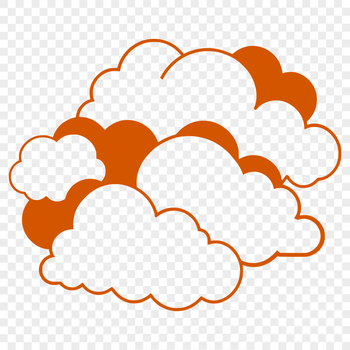 A white, fluffy cloud with soft edges, ideal for vector graphics and illustrations.