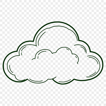 Cloud illustration with white fluffy texture, suitable for digital art projects and vector design templates.
