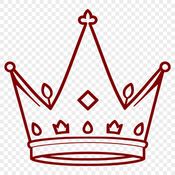 Vector design illustration of a crown with intricate details, suitable for digital use.