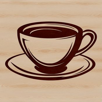 A vector graphic design of a generic cup, suitable for various applications and uses.