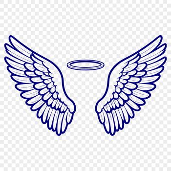 Illustration of a pair of angel wings in vector format.