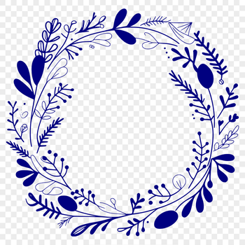 A computer-generated wreath illustration made using SVG technology.