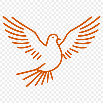 A symbolic dove designed as a vector graphic for various uses.