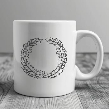 A high-resolution vector wreath graphic suitable for commercial and personal projects.