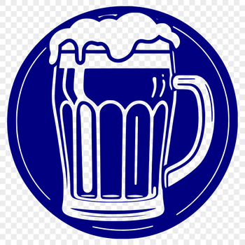 A stylized illustration of a glass containing beer, suitable for graphic design projects.