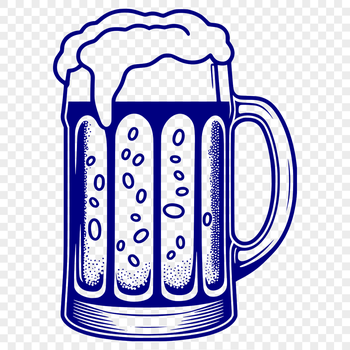 A clear glass containing beer, perfect for vector design projects.