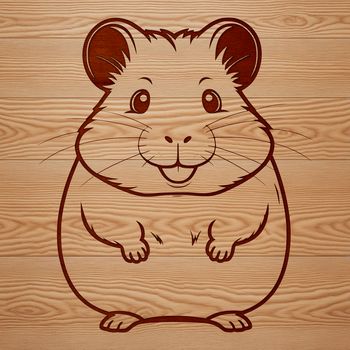 A cartoon hamster illustration designed for personal or commercial use.