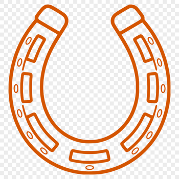 Free SVG horse shoe for commercial use and laser cutting.
