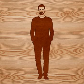 A simple male figure illustration in vector format.