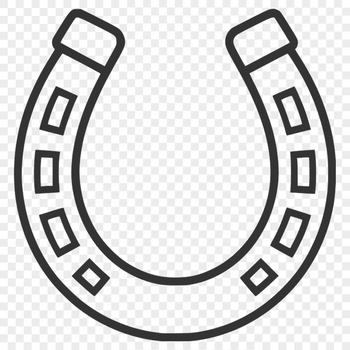 SVG horse shoe vector for commercial use and laser cutting