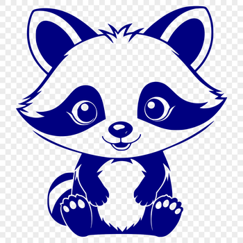 A high-resolution SVG illustration of a raccoon in vector format.