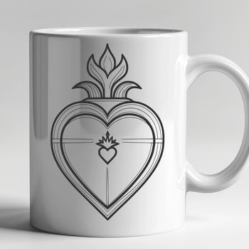 A stylized representation of the Sacred Heart of Jesus as a vector design.