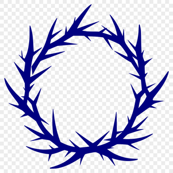 A stylized vector illustration of a crown of thorns, suitable for various design applications.