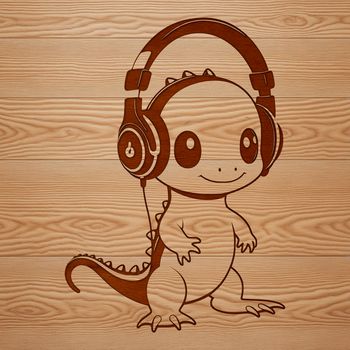 An SVG design element featuring a stylized drawing of a salamander for use in graphic projects.