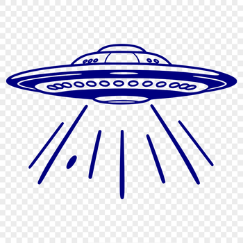 A futuristic spaceship designed as a vector graphic, ideal for cutting machines like Cricut.