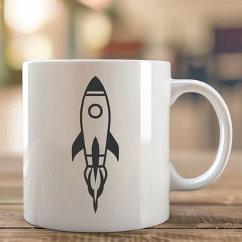A futuristic spacecraft with a sleek design and multiple propulsion systems.