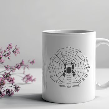 Illustrative graphic of a spider's intricate web, suitable for vector design and cutting machine projects.