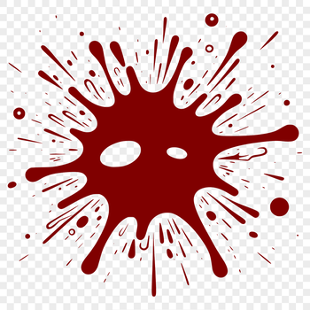 A vibrant, colorful splat shape with rounded edges, designed as a vector graphic for various uses.