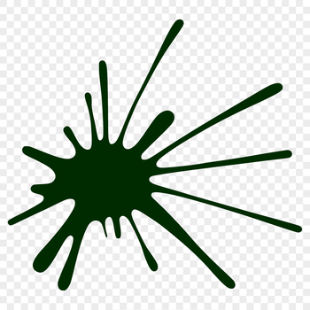 A colorful splat shape made up of rounded edges and curves in a digital vector format.