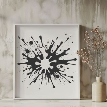 A vector illustration of a colorful splat shape, suitable for various design projects.