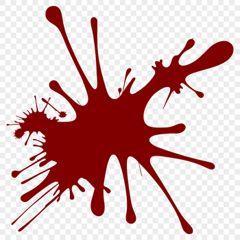 An illustration of a colorful splat on a white background.
