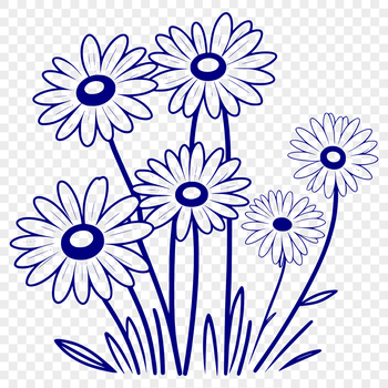 A high-resolution vector illustration of a daisy flower in various formats, including SVG.