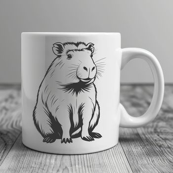 A large rodent with webbed feet and a distinctive nose.